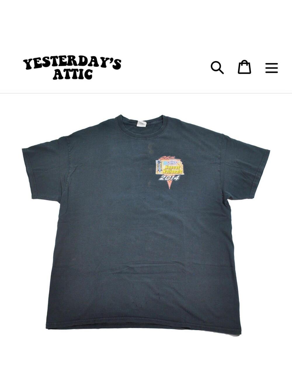 Vintage Kansas Nationals 2014 NCAA Basketball Black Shirt Size X-Large